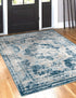 Riviera Elegance Collection Area Rug -  Menton (Blue)