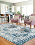 Riviera Elegance Collection Area Rug -  Menton (Blue)