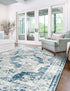 Riviera Elegance Collection Area Rug -  Menton (Blue)