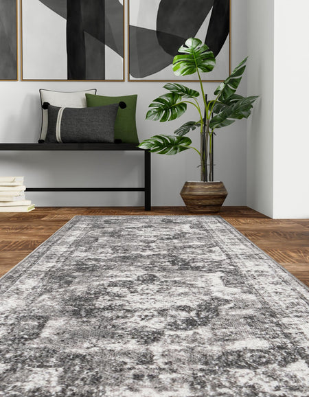 Riviera Elegance Collection Area Rug -  Menton (Gray)