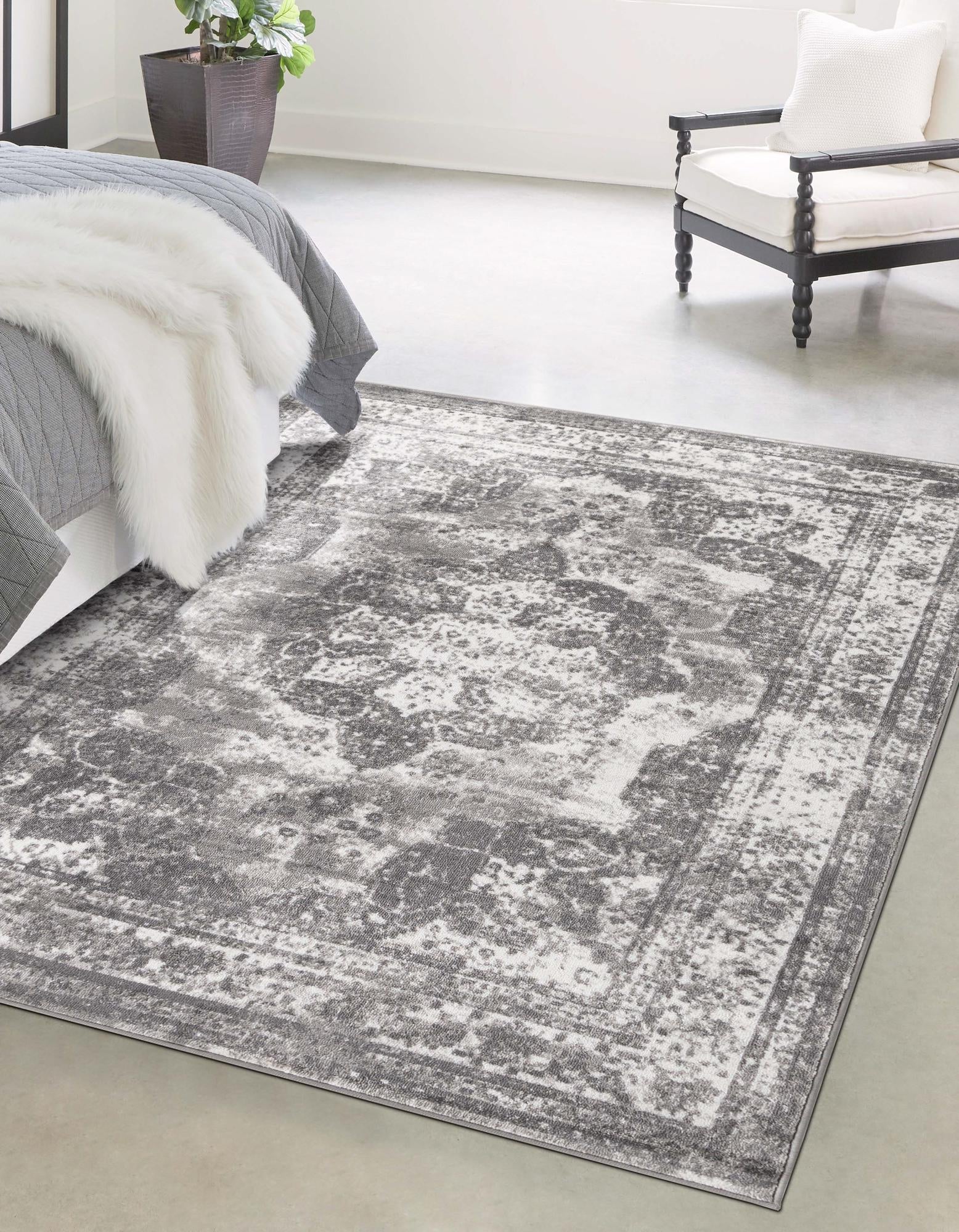 Riviera Elegance Collection Area Rug -  Menton (Gray)