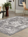 Riviera Elegance Collection Area Rug -  Menton (Gray) Rectangle Gray  lifestyle 6