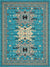 Tabriz Tapestries Collection Area Rug - Azerbaijan (Turquoise) Rectangle Turquoise Main