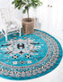 Tabriz Tapestries Collection Area Rug - Azerbaijan (Turquoise)