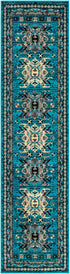 Tabriz Tapestries Collection Area Rug - Azerbaijan (Turquoise)