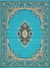 Tabriz Tapestry Collection Area Rug - Azerbaijan (Turquoise) Rectangle Turquoise Main