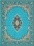 Tabriz Tapestry Collection Area Rug - Azerbaijan (Turquoise)