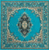 Tabriz Tapestry Collection Area Rug - Azerbaijan (Turquoise)