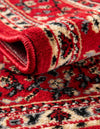 Tabriz Tapestry Collection Area Rug - Azerbaijan (Red) Rectangle Red  lifestyle 4