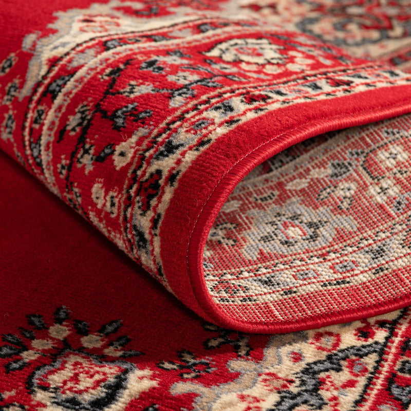 Tabriz Tapestry Collection Area Rug - Azerbaijan (Red) Square Red  lifestyle 11