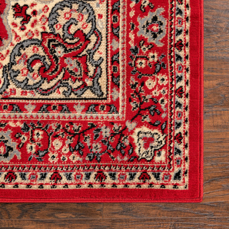 Tabriz Tapestry Collection Area Rug - Azerbaijan (Red) Square Red  lifestyle 13