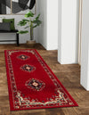 Tabriz Tapestry Collection Area Rug - Azerbaijan (Red) Runner Red  lifestyle 14