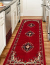 Tabriz Tapestry Collection Area Rug - Azerbaijan (Red) Runner Red  lifestyle 19