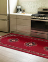 Tabriz Tapestry Collection Area Rug - Azerbaijan (Red) Runner Red  lifestyle 21