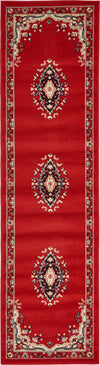 Tabriz Tapestry Collection Area Rug - Azerbaijan (Red) Runner Red  lifestyle 4