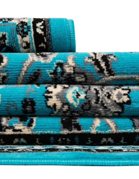 Isfahan Elegance Collection Area Rug - Naghsh-e Jahan (Turquoise)