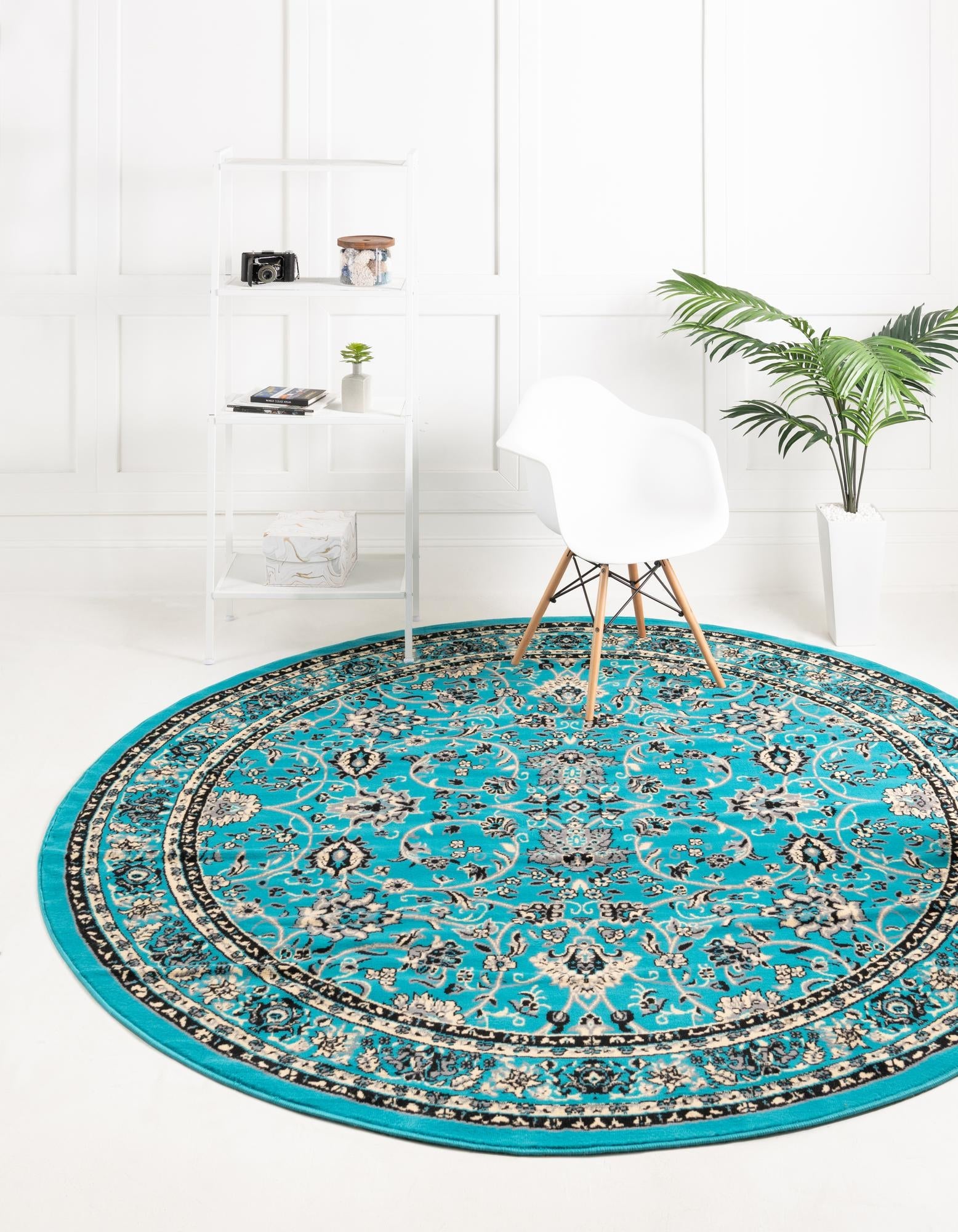 Isfahan Elegance Collection Area Rug - Naghsh-e Jahan (Turquoise)