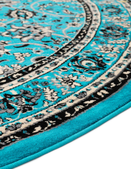 Isfahan Elegance Collection Area Rug - Naghsh-e Jahan (Turquoise)