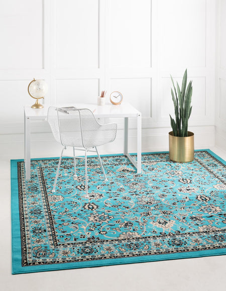 Isfahan Elegance Collection Area Rug - Naghsh-e Jahan (Turquoise)