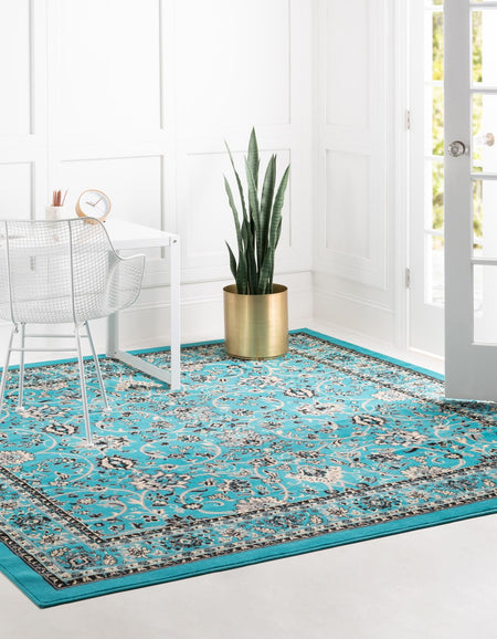 Isfahan Elegance Collection Area Rug - Naghsh-e Jahan (Turquoise)