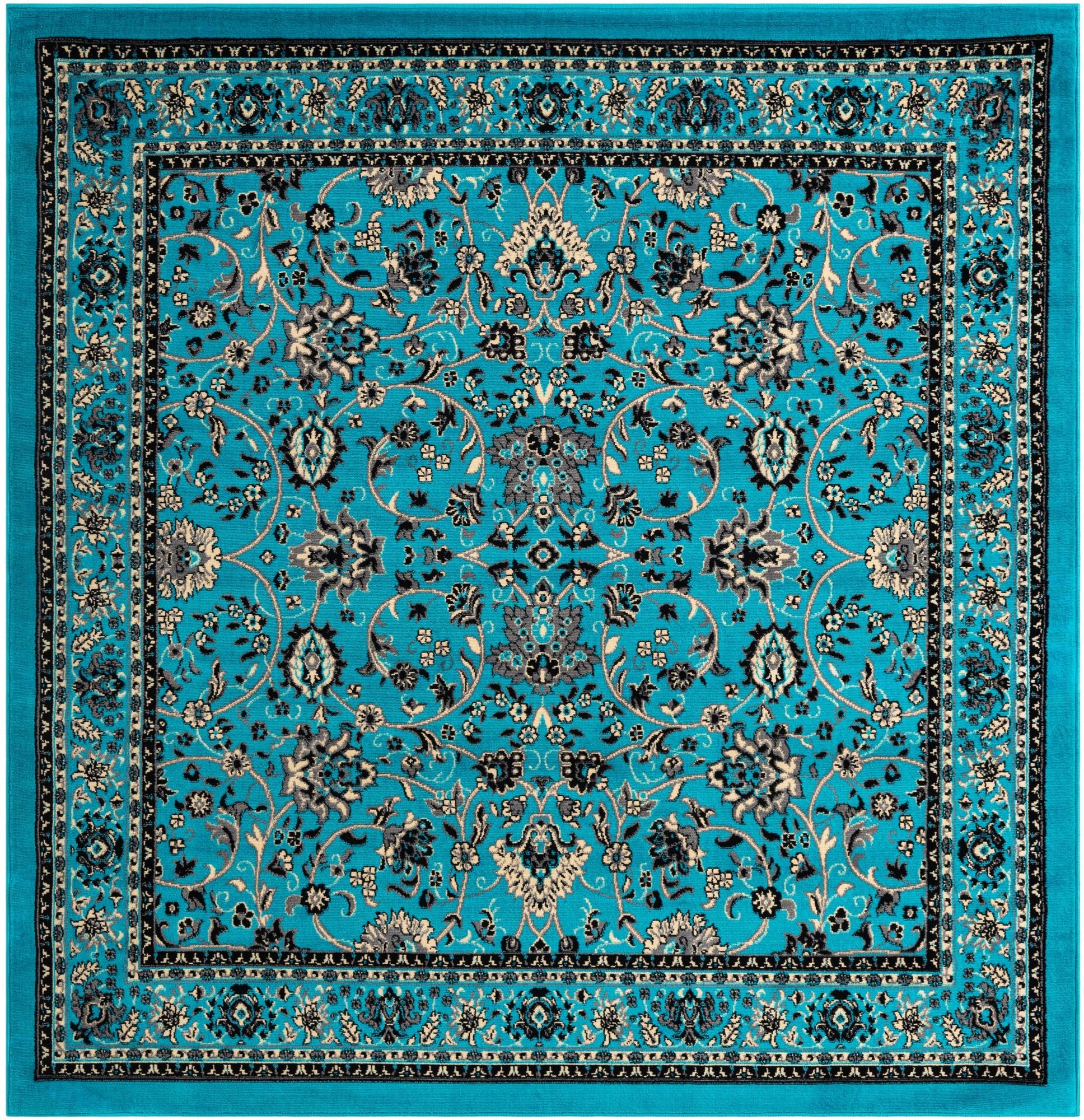 Isfahan Elegance Collection Area Rug - Naghsh-e Jahan (Turquoise)