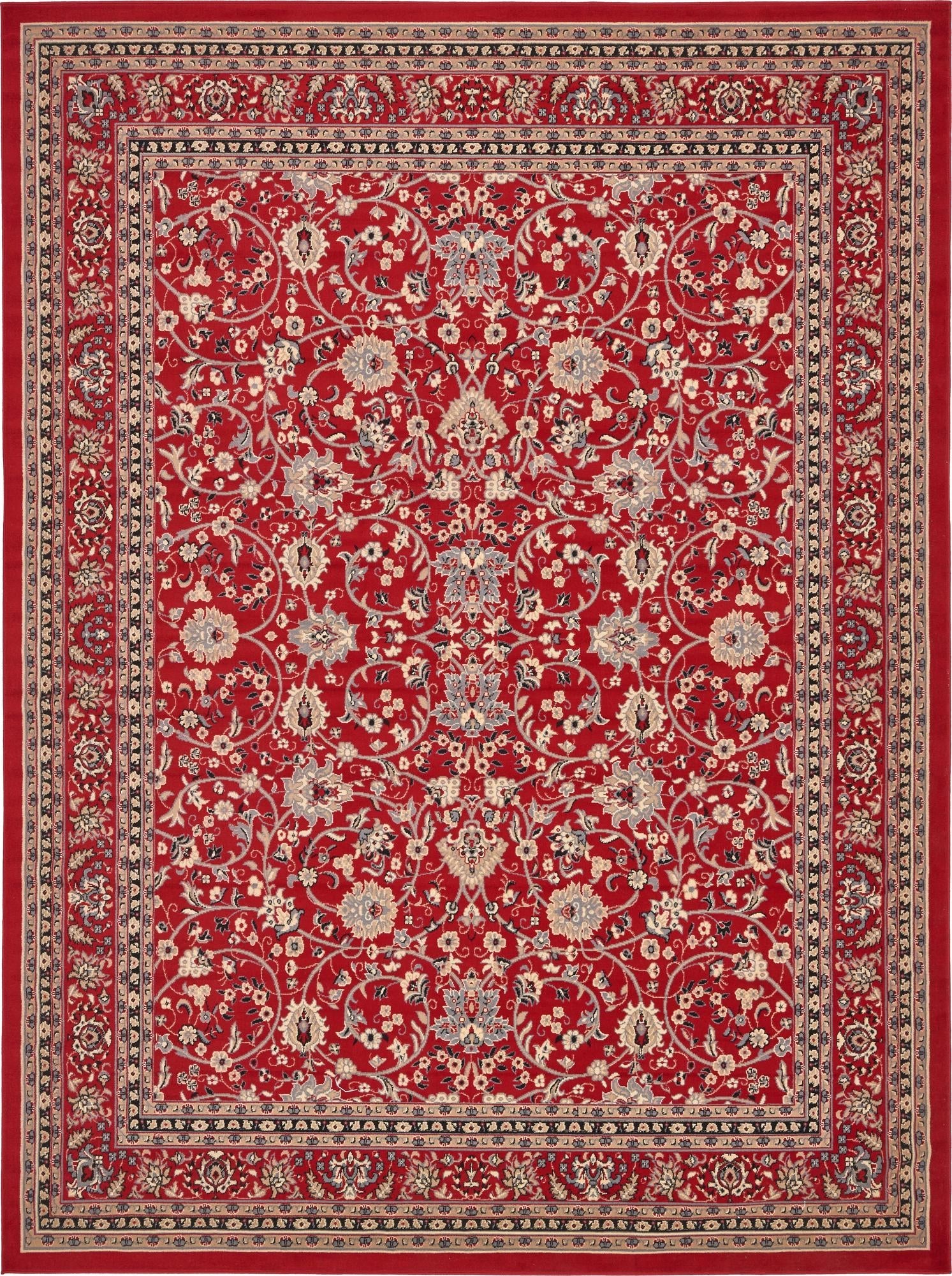 Isfahan Elegance Collection Area Rug - Naghsh-e Jahan (Red)