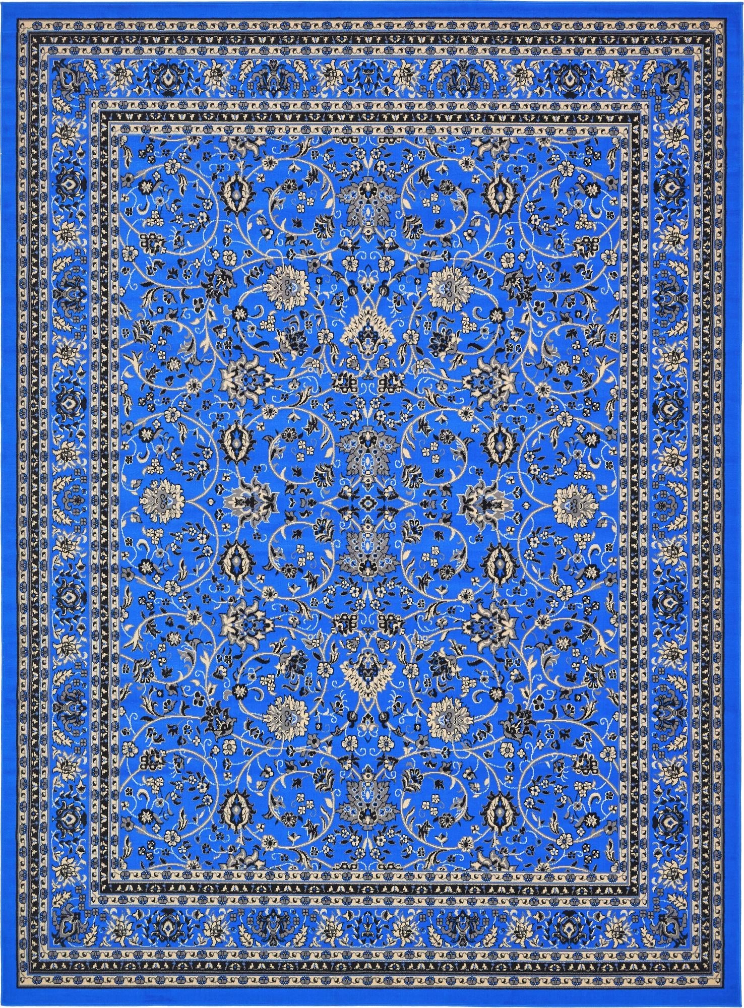 Isfahan Elegance Collection Area Rug - Naghsh-e Jahan (Dark Blue)