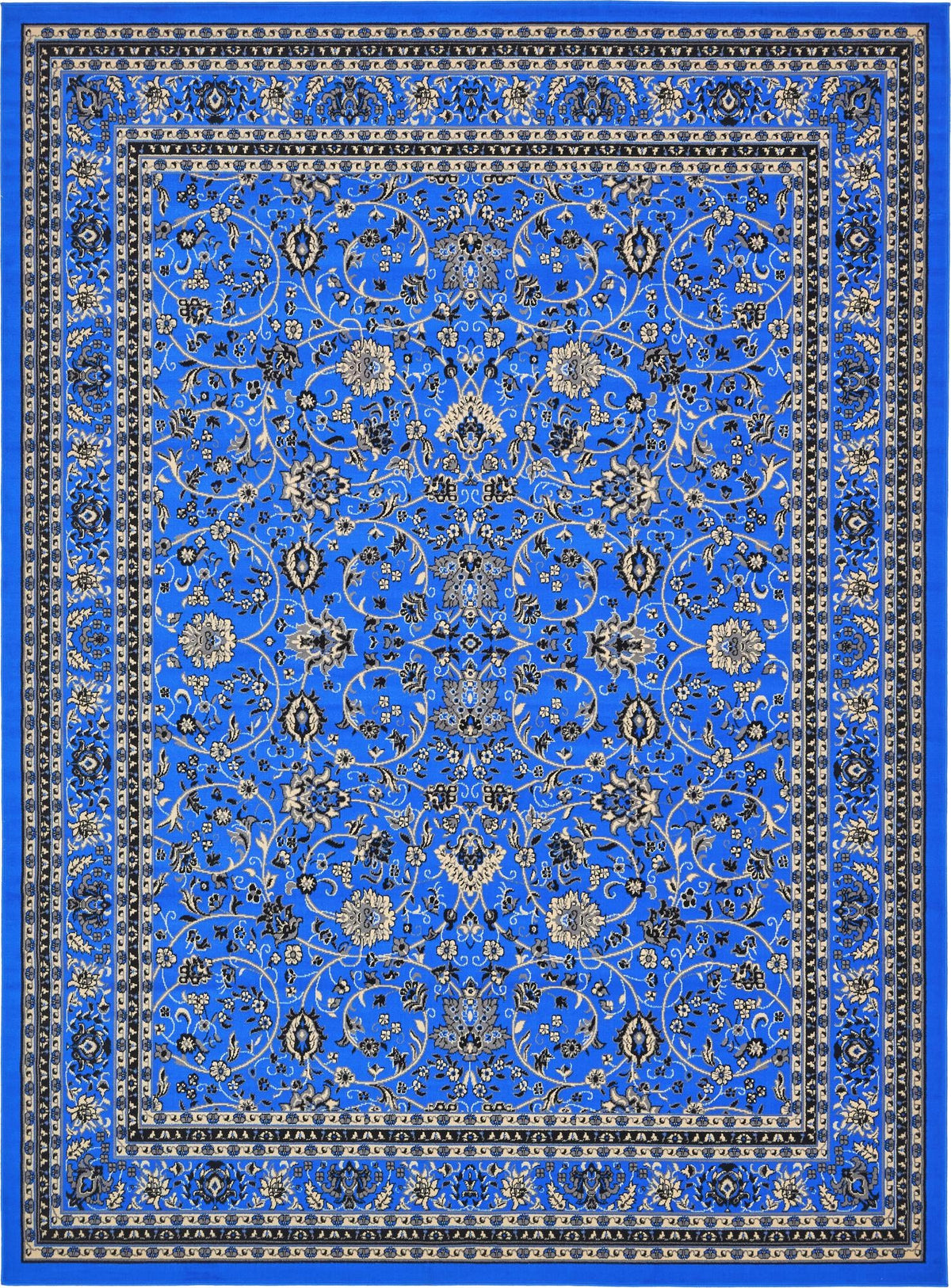 Isfahan Elegance Collection Area Rug - Naghsh-e Jahan (Dark Blue) Rectangle Dark Blue Main