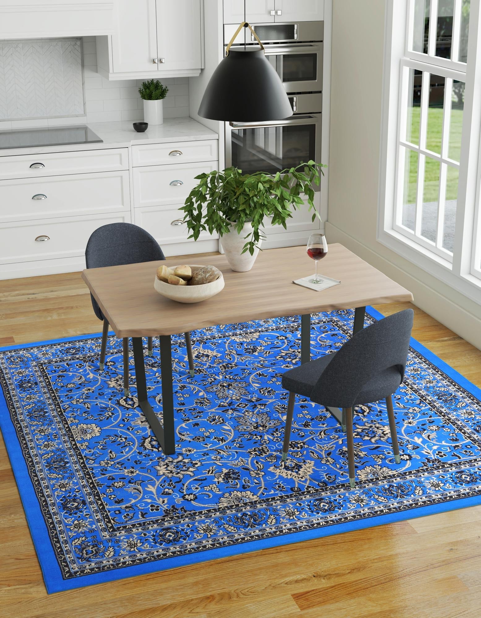 Isfahan Elegance Collection Area Rug - Naghsh-e Jahan (Dark Blue)