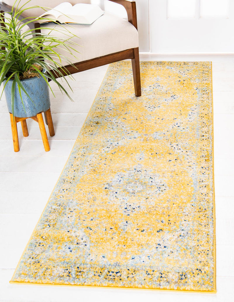 Antique Tapestry Collection Area Rug -  Sandringham Runner Yellow  lifestyle 7