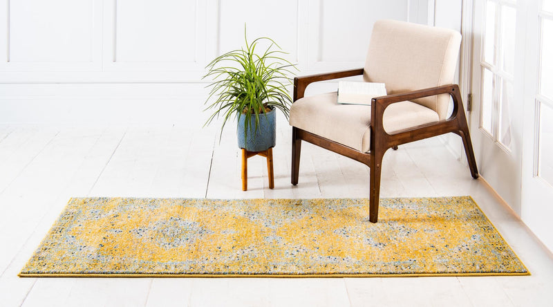 Antique Tapestry Collection Area Rug -  Sandringham Runner Yellow  lifestyle 11