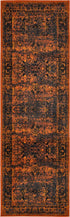 Ankara Elegance Collection Area Rug -  Ephesus (Terracotta and Black)