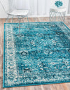 Ankara Elegance Collection Area Rug -  Ephesus (Blue) Rectangle Blue  lifestyle 2