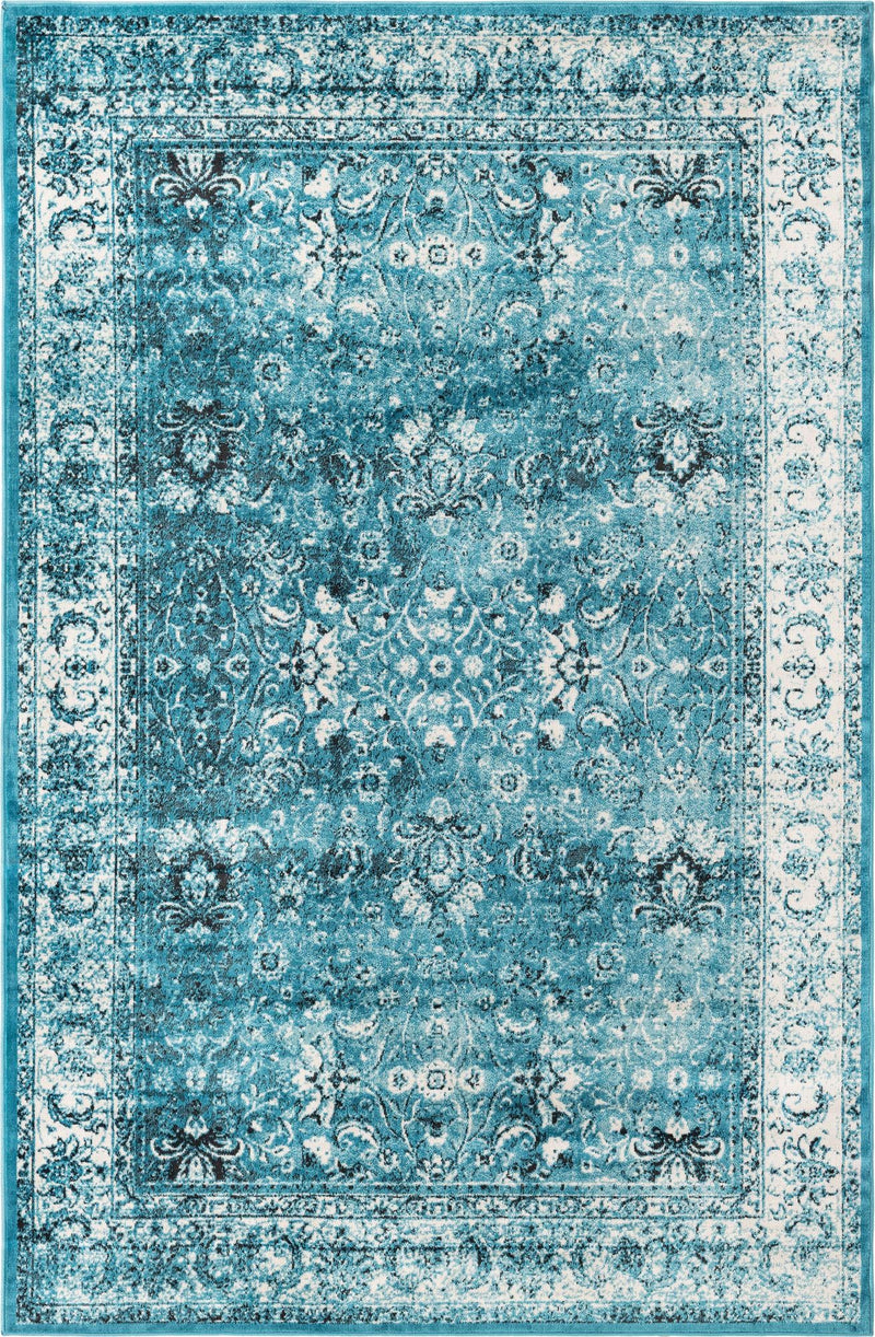 Ankara Elegance Collection Area Rug -  Ephesus (Blue) Rectangle Blue  lifestyle 2