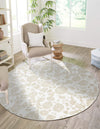 Andes Summit Collection Area Rug -  Chimborazo Round White Brown  lifestyle 33