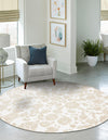 Andes Summit Collection Area Rug -  Chimborazo Round White Brown  lifestyle 37