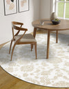 Andes Summit Collection Area Rug -  Chimborazo Round White Brown  lifestyle 48