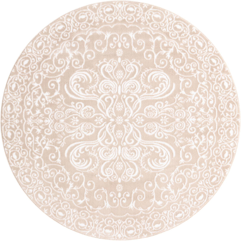 Andes Summit Collection Area Rug -  Lanín Round Beige  lifestyle 18