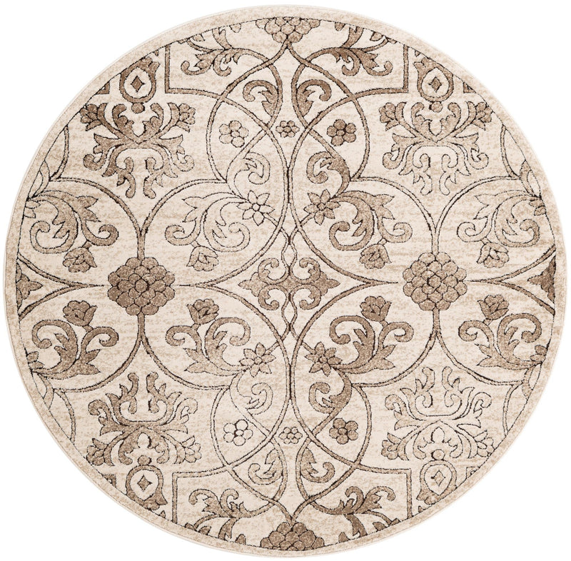 Andes Summit Collection Area Rug -  Merida Round Dark Beige  lifestyle 12