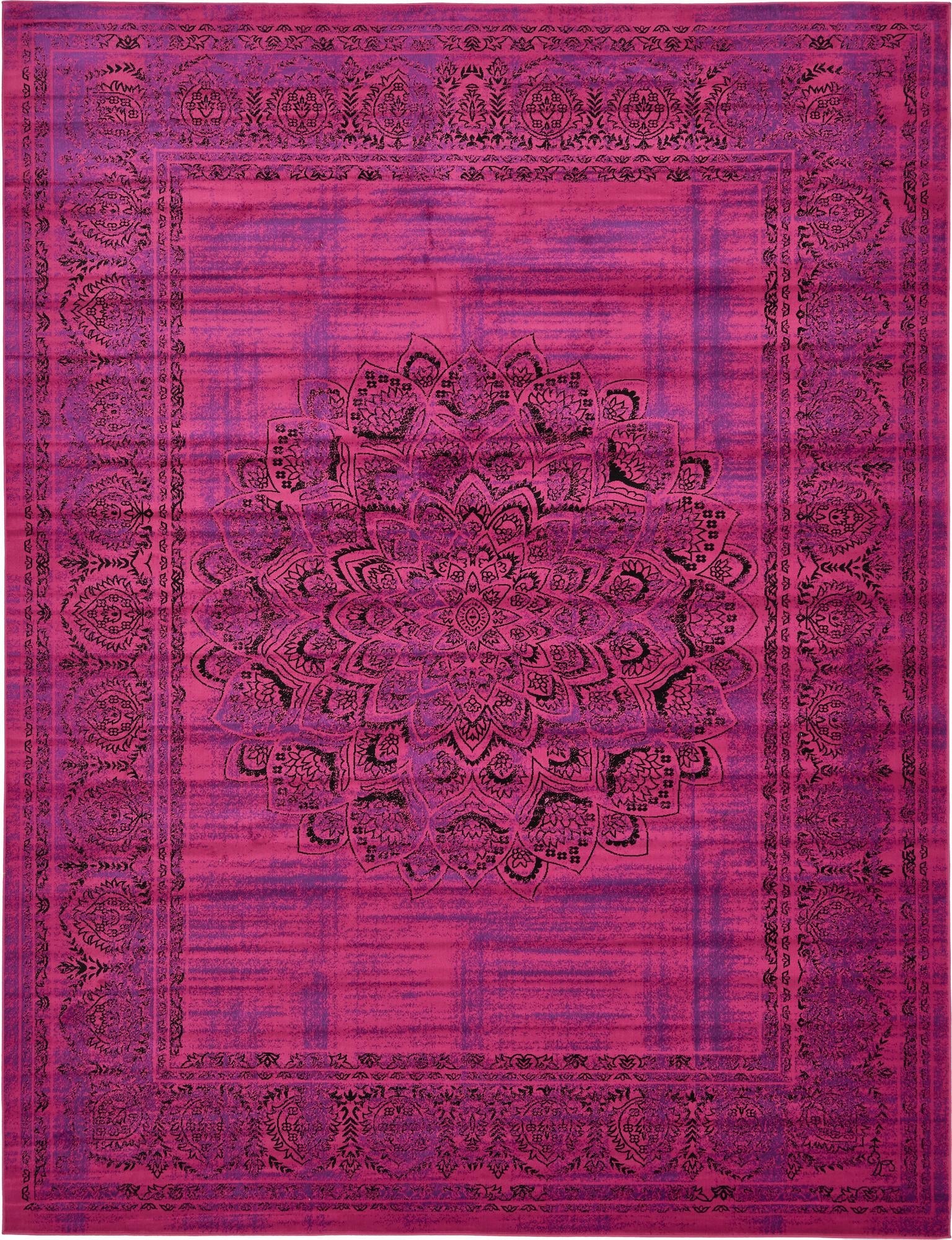 Ankara Elegance Collection Area Rug -  Mardin (Fuchsia)