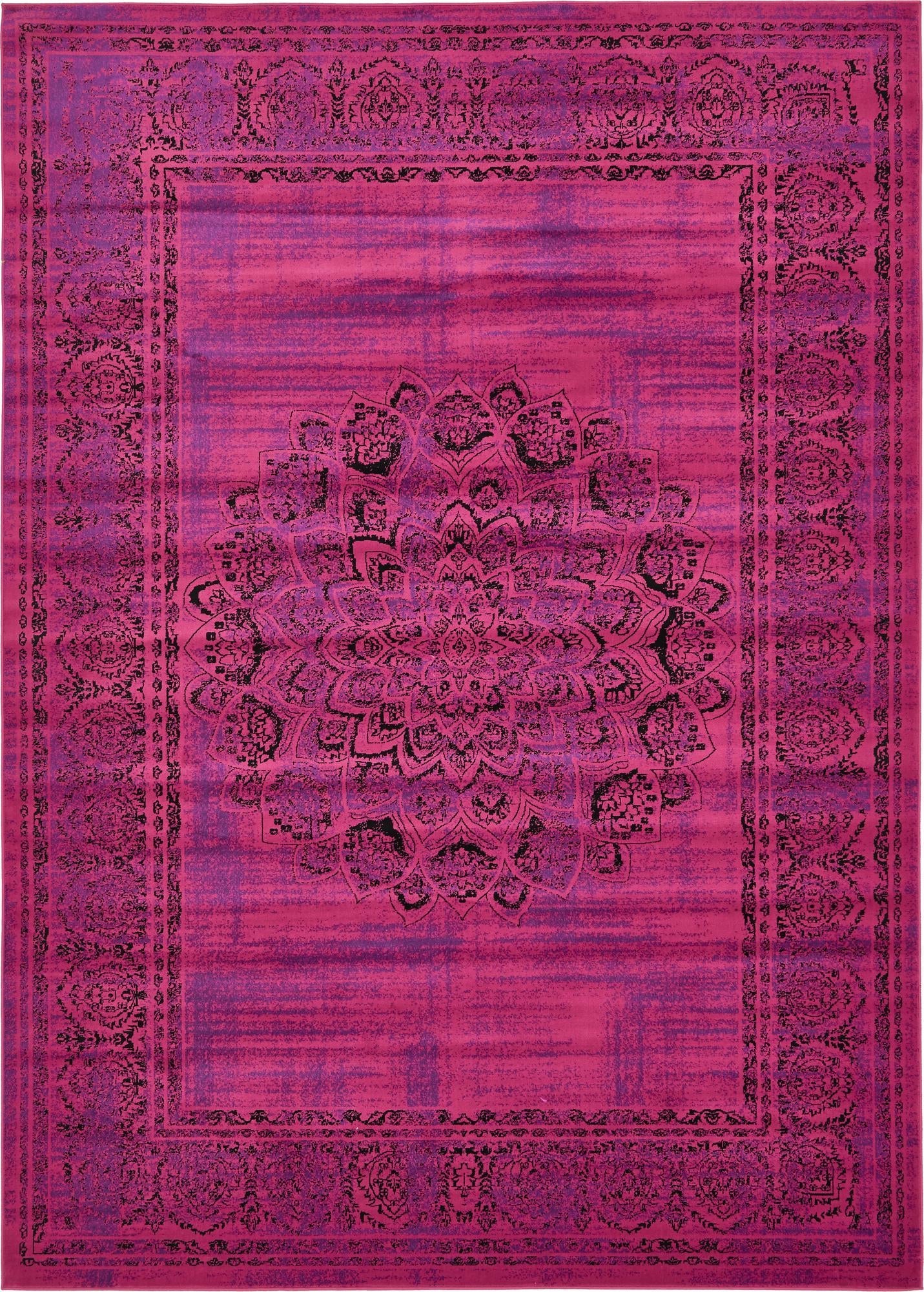 Ankara Elegance Collection Area Rug -  Mardin (Fuchsia)