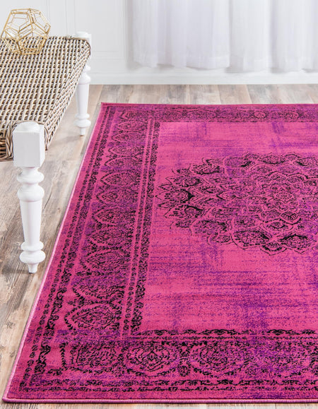 Ankara Elegance Collection Area Rug -  Mardin (Fuchsia)