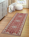 Persian Elegance Collection Area Rug -  Qom Runner Burgundy  lifestyle 75