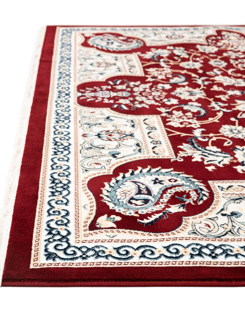 Persian Elegance Collection Area Rug -  Qom Runner Burgundy  lifestyle 168