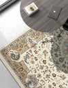 Persian Elegance Collection Area Rug -  Qom Rectangle Ivory  lifestyle 52