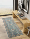 Persian Elegance Collection Area Rug -  Qom Runner Blue  lifestyle 105