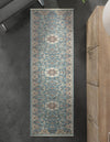 Persian Elegance Collection Area Rug -  Qom Runner Blue  lifestyle 157