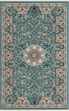 Persian Elegance Collection Area Rug -  Qom Rectangle Blue  lifestyle 4