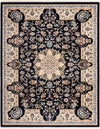 Persian Elegance Collection Area Rug -  Qom Rectangle Navy Blue  lifestyle 3