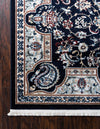 Persian Elegance Collection Area Rug -  Qom Rectangle Navy Blue  lifestyle 27